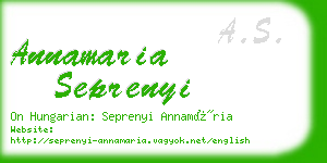 annamaria seprenyi business card